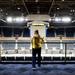 Michigan women's basketball head coach Kim Barnes Arico walks out to the Crisler Center concourse to take a picture on Monday, March 18. Daniel Brenner I AnnArbor.com